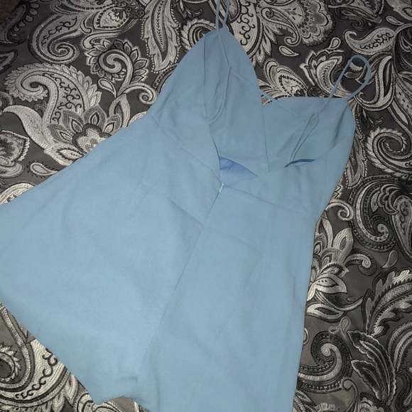 Baby blue zip up back romper - Picture 5 of 5